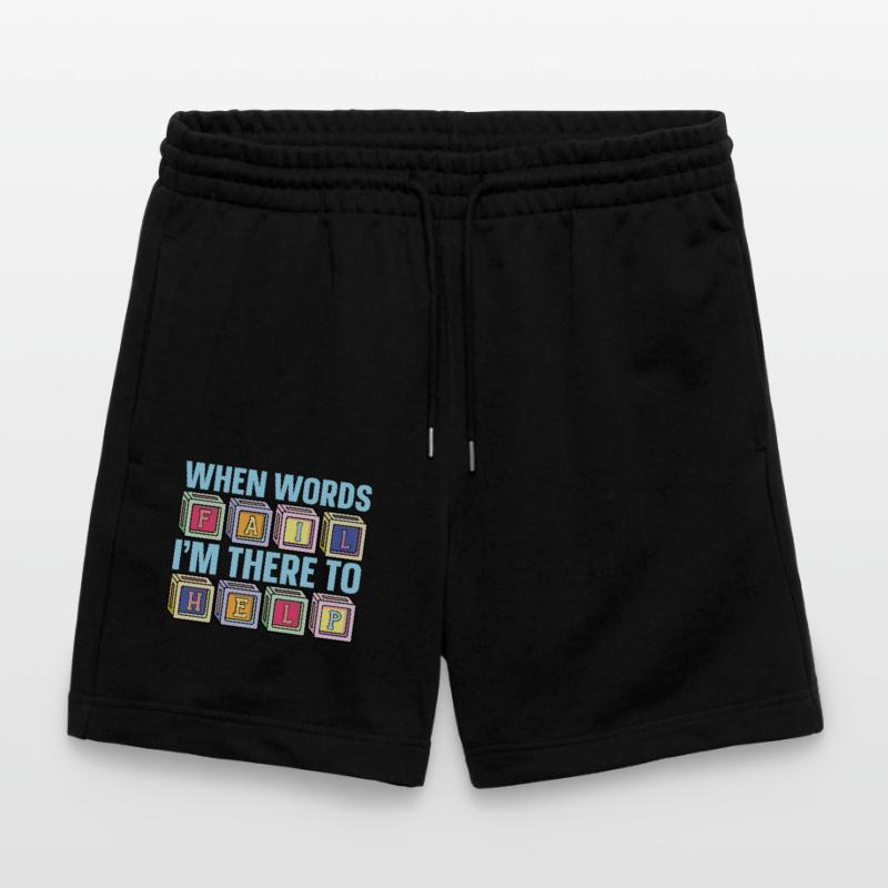 Speech Therapy When Words Fail Speech Pathology Stanley/Stella Trainer Unisex Organic Jogging Shorts