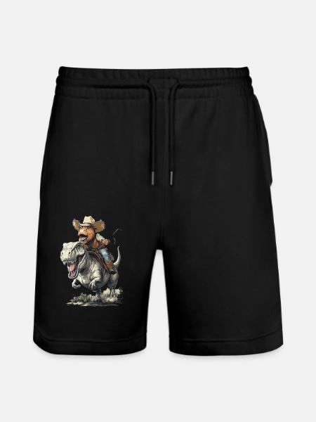 Hochlandrind - Stanley/Stella Unisex Bio Joggingshorts Trainer - Schwarz