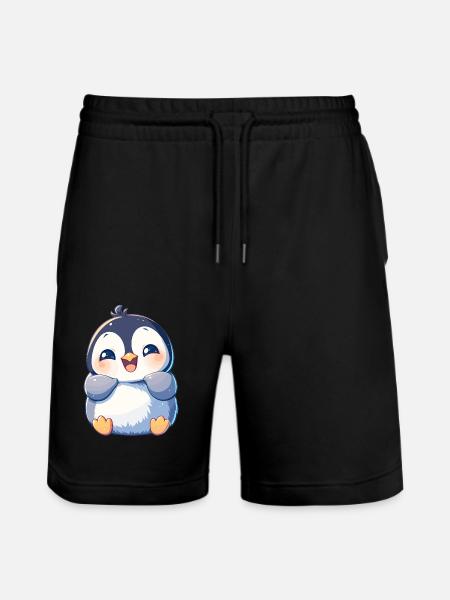 Penguins Penguin - Stanley/Stella Trainer Unisex Organic Jogging Shorts - black