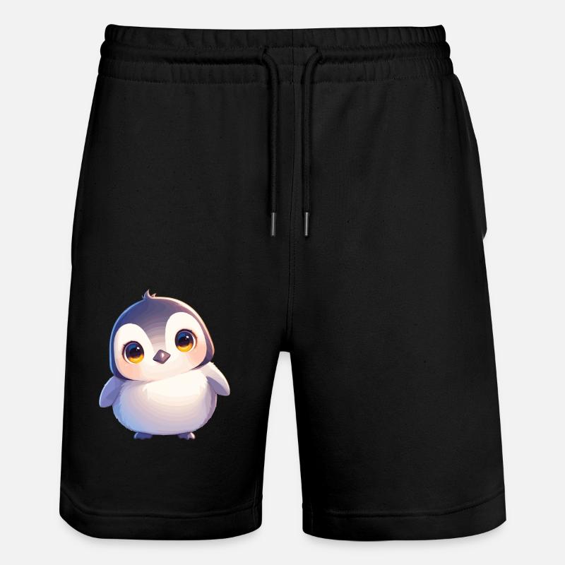 Pinguine Pinguin - Stanley/Stella Unisex Bio Joggingshorts Trainer  - Schwarz
