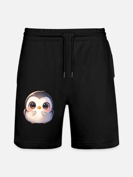 Penguins Penguin - Stanley/Stella Trainer Unisex Organic Jogging Shorts - black
