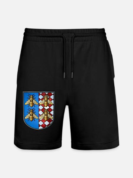 Wappen Bienen - Stanley/Stella Unisex Bio Joggingshorts Trainer - Schwarz