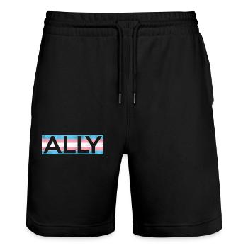 Transgender Trans LGBT Pride - Stanley/Stella Unisex Bio Joggingshorts Trainer  - Schwarz - Vorne - Nik (191cm) & Marisol (170cm)