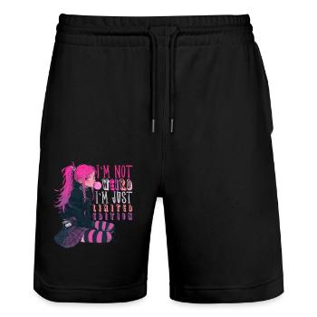 Édition limitée Kawaii Anime Girl Goth Gift - Short de jogging bio TRAINER Stanley/Stella unisexe - noir - Devant - Nik (191cm) & Marisol (170cm)