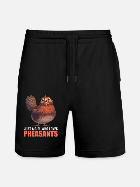 Pheasants Pheasant - Stanley/Stella Trainer Unisex Organic Jogging Shorts - black