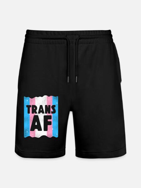 Transgender Trans LGBT Pride - Stanley/Stella Trainer Unisex Organic Jogging Shorts - black