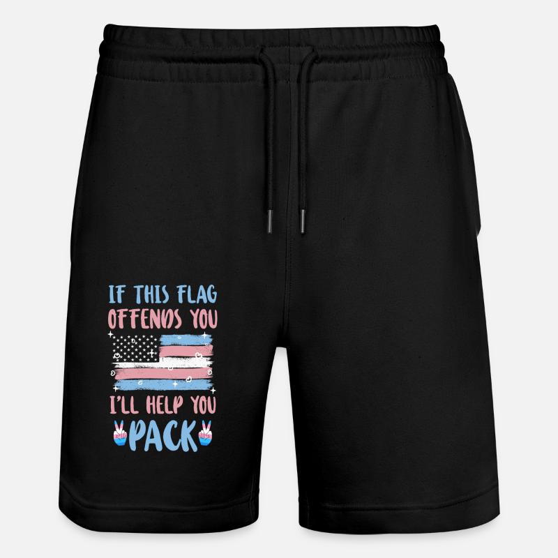 Transgender Trans LGBT Pride - Stanley/Stella Trainer Unisex Organic Jogging Shorts - black