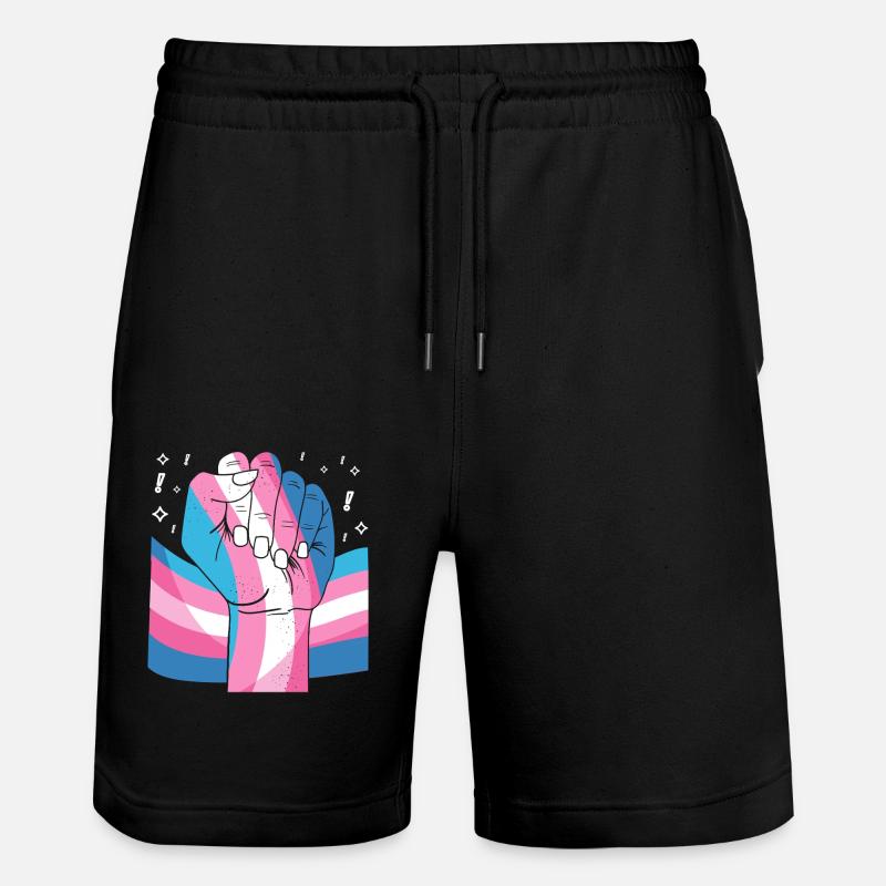 Transgender Trans LGBT Pride - Stanley/Stella Unisex Bio Joggingshorts Trainer - Schwarz