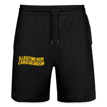 Illegitimi Non Carborundum Aussage Mit Charme - Stanley/Stella Unisex Bio Joggingshorts Trainer  - Schwarz - Vorne - Nik (191cm) & Marisol (170cm)