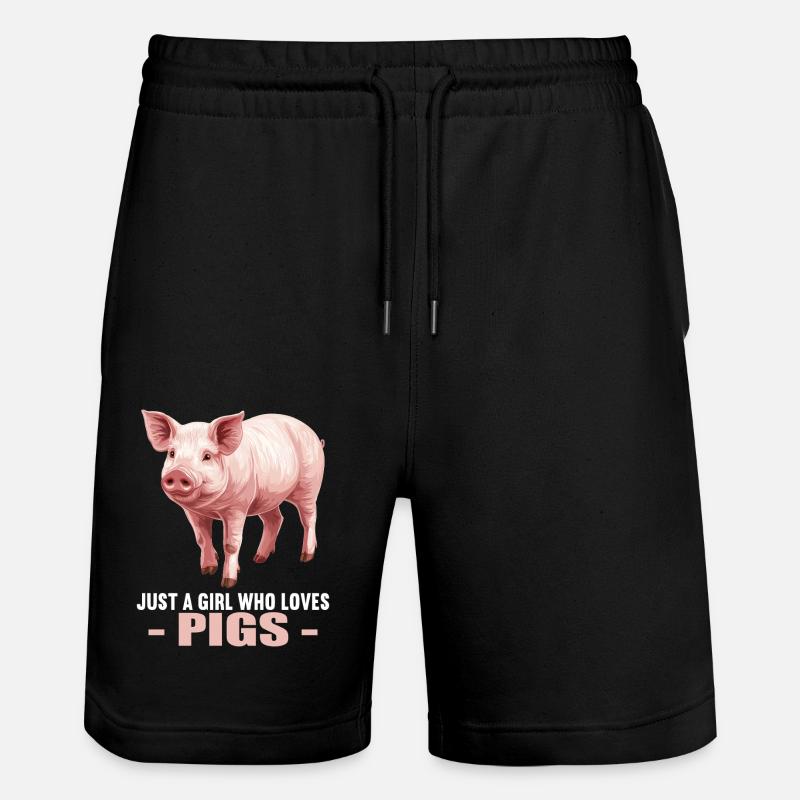 Cochon Cochon - Short de jogging bio TRAINER Stanley/Stella unisexe - noir