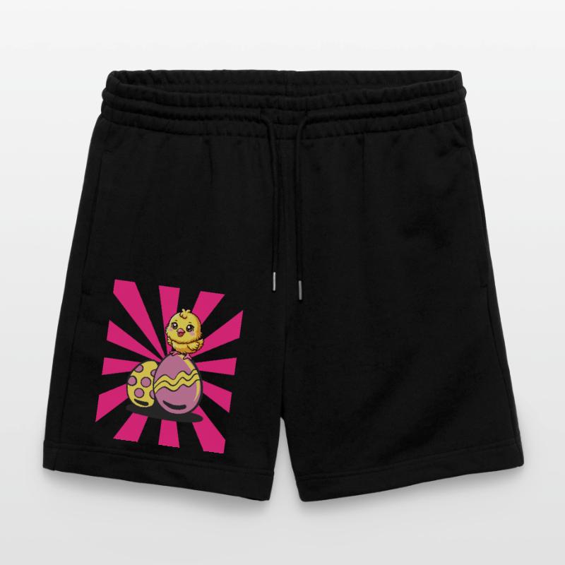 Retro Easter Chicks Easter Eggs Chicken Chickens Kids Stanley/Stella Trainer Unisex Organic Jogging Shorts