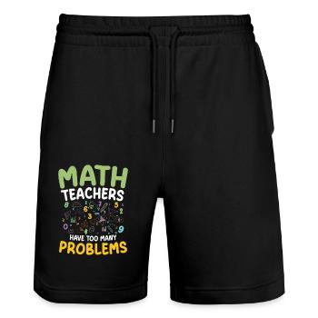 Math teachers have too many problems with STEM education - Stanley/Stella Trainer Unisex Organic Jogging Shorts - black - Front - Nik (191cm) & Marisol (170cm)