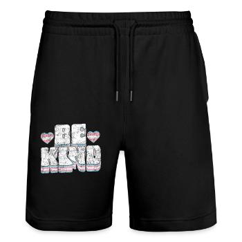 Transgender Trans LGBT Pride - Stanley/Stella Unisex Bio Joggingshorts Trainer  - Schwarz - Vorne - Nik (191cm) & Marisol (170cm)