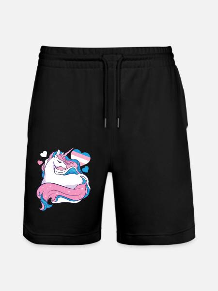 Transgender Trans LGBT Pride - Stanley/Stella Trainer Unisex Organic Jogging Shorts - black