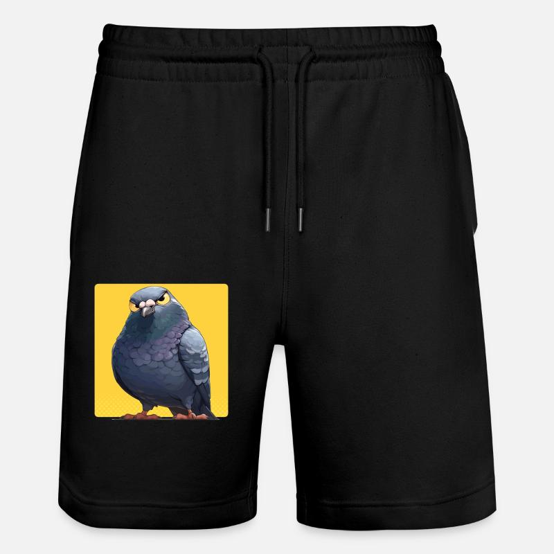 Tauben Taube - Stanley/Stella Unisex Bio Joggingshorts Trainer - Schwarz