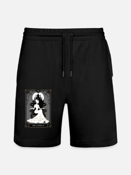 Tarotkarte - Stanley/Stella Unisex Bio Joggingshorts Trainer  - Schwarz