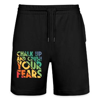 Bloc Chalk Up Boulderer - Short de jogging bio TRAINER Stanley/Stella unisexe - noir - Devant - Nik (191cm) & Marisol (170cm)