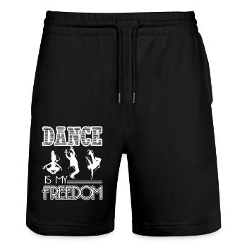 Dancer Dance Is My Freedom - Stanley/Stella Trainer Unisex Organic Jogging Shorts - black - Front - Nik (191cm) & Marisol (170cm)