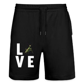 Gottesanbeterinnenen Gottesanbeterin - Stanley/Stella Unisex Bio Joggingshorts Trainer  - Schwarz - Vorne - Nik (191cm) & Marisol (170cm)