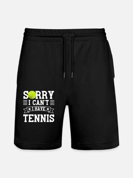 Funny Tennis Saying Tennis Player - Stanley/Stella Trainer Unisex Organic Jogging Shorts - black