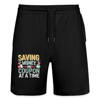 Économiser de l’argent Un coupon à la fois Couponer Shopper - Short de jogging bio TRAINER Stanley/Stella unisexe - noir - Devant - Nik (191cm) & Marisol (170cm)