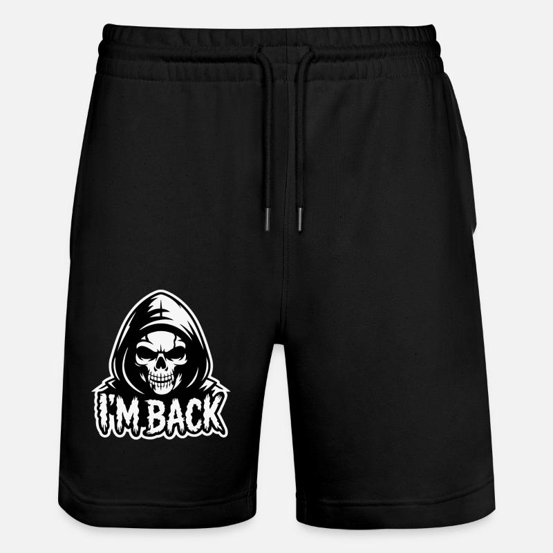 SCHÄDEL, ICH BIN ZURÜCK. - Stanley/Stella Unisex Bio Joggingshorts Trainer - Schwarz
