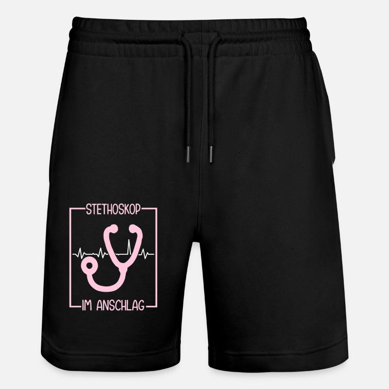 MFA Stethoscope Medical Assistant - Stanley/Stella Trainer Unisex Organic Jogging Shorts - black