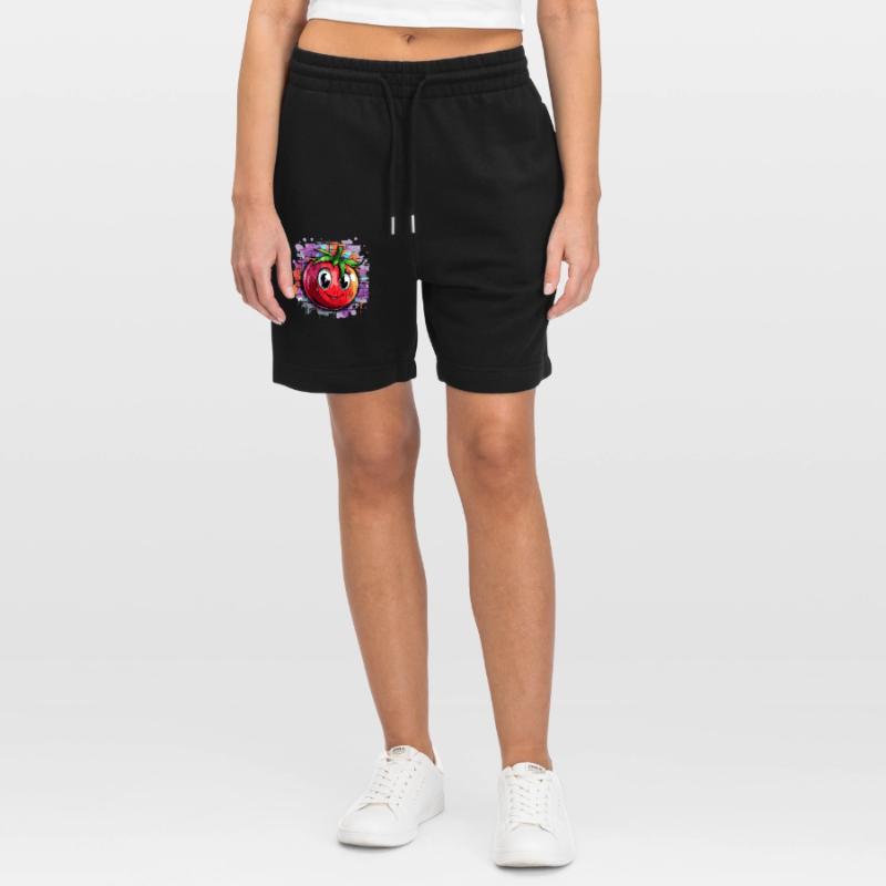 Tomate devant un mur de graffitis Short de jogging bio TRAINER Stanley/Stella unisexe