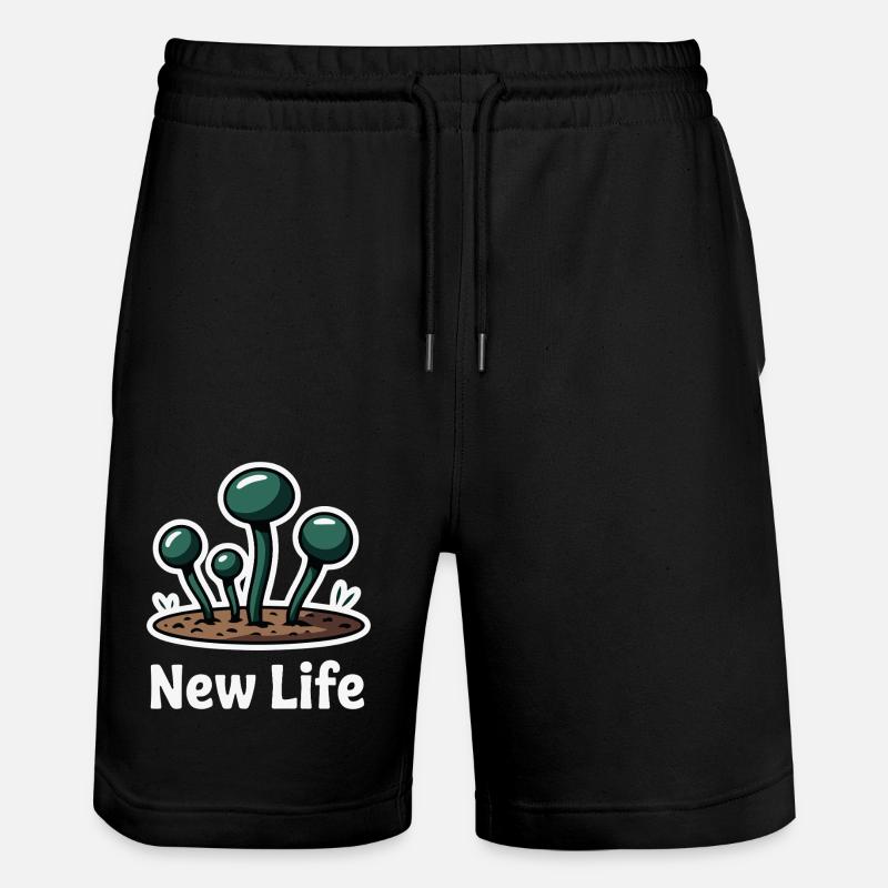LES SPORES, UNE NOUVELLE VIE - Short de jogging bio TRAINER Stanley/Stella unisexe - noir