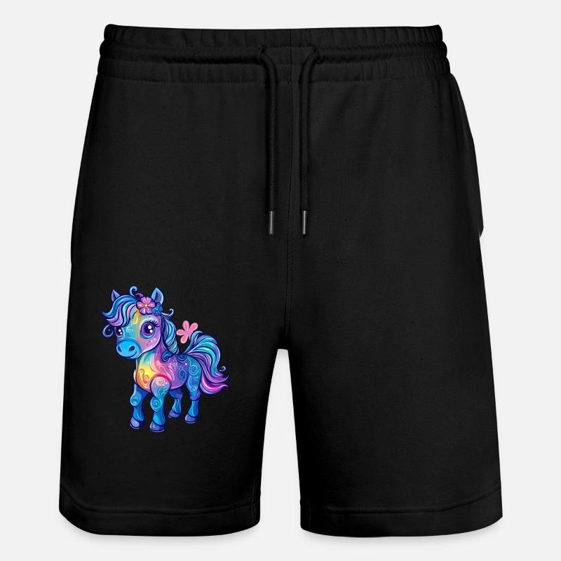 Frange arc-en-ciel - Short de jogging bio TRAINER Stanley/Stella unisexe - noir