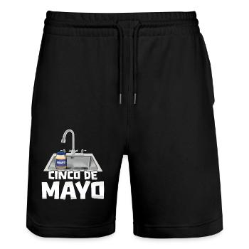 Cinco De Mayo Lustiges Waschbecken Motiv - Stanley/Stella Unisex Bio Joggingshorts Trainer  - Schwarz - Vorne - Nik (191cm) & Marisol (170cm)