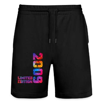 16 Year Old Born In 2009 16th Birthday Boy Girl - Stanley/Stella Trainer Unisex Organic Jogging Shorts - black - Front - Nik (191cm) & Marisol (170cm)