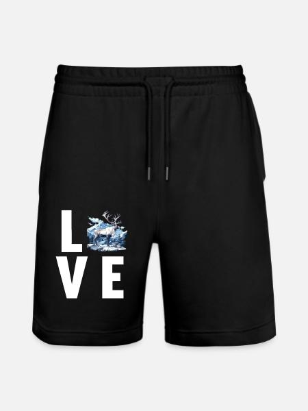 Reindeer Reindeer - Stanley/Stella Trainer Unisex Organic Jogging Shorts - black