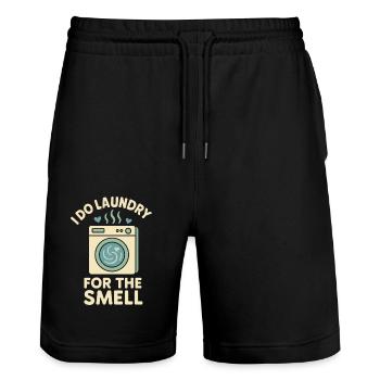 Linge propre - Amateurs de parfums Vêtements frais - Short de jogging bio TRAINER Stanley/Stella unisexe - noir - Devant - Nik (191cm) & Marisol (170cm)