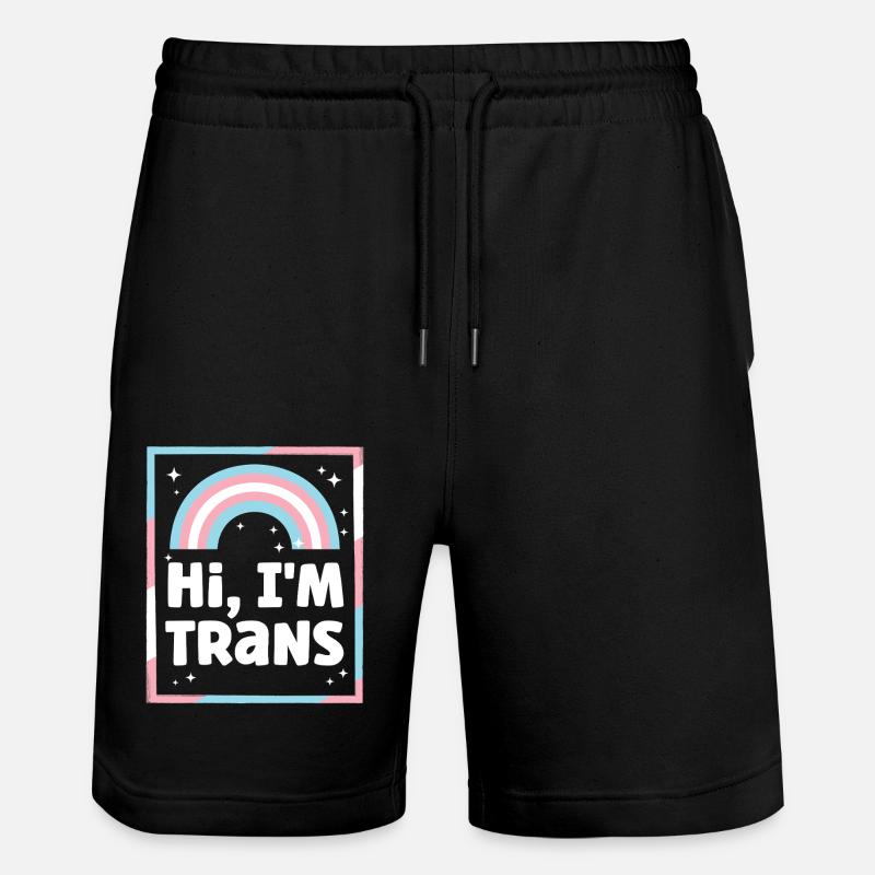Transgender Trans LGBT Pride - Stanley/Stella Unisex Bio Joggingshorts Trainer  - Schwarz
