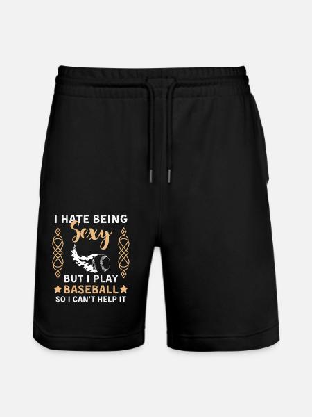 Funny Baseball Saying Baseball Player - Stanley/Stella Trainer Unisex Organic Jogging Shorts - black