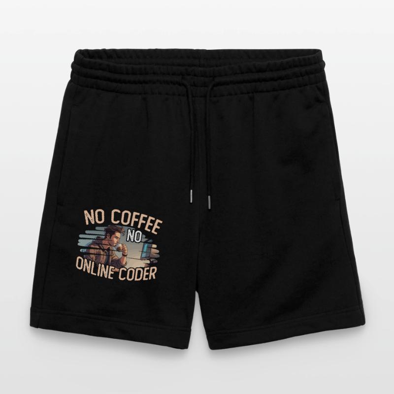 Online Coder No Coffee No Programming Coffee Lover Stanley/Stella Unisex Bio Joggingshorts Trainer 