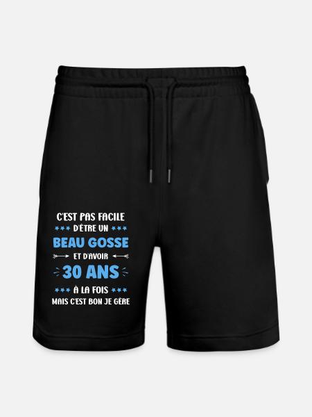 30 ANS - Short de jogging bio TRAINER Stanley/Stella unisexe - noir