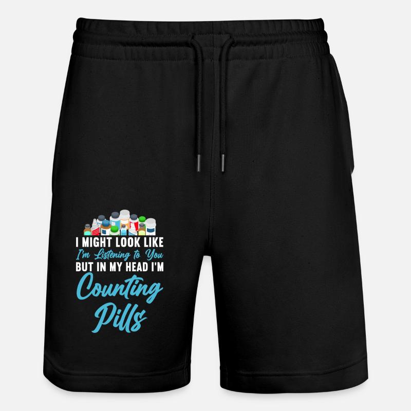 Pharmacy Tech Technician - Stanley/Stella Trainer Unisex Organic Jogging Shorts - black
