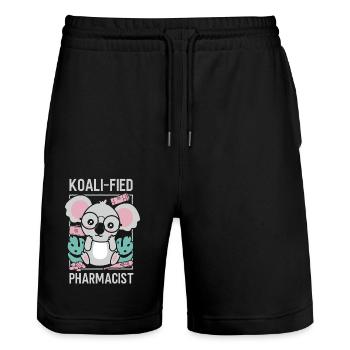 Pharmacy Tech Technician - Stanley/Stella Unisex Bio Joggingshorts Trainer  - Schwarz - Vorne - Nik (191cm) & Marisol (170cm)