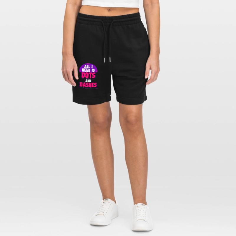Morsecode Morse Code Dots And Dashes Stanley/Stella Trainer Unisex Organic Jogging Shorts