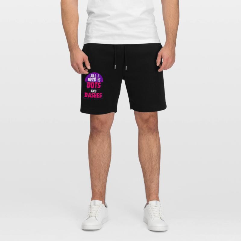 Morsecode Morse Code Points et tirets Short de jogging bio TRAINER Stanley/Stella unisexe