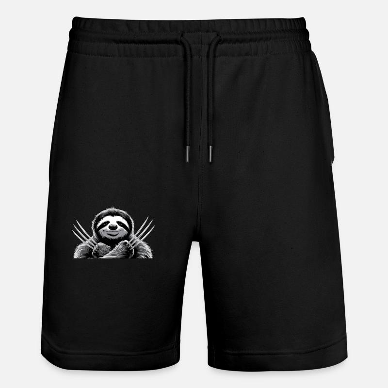 Super-héros paresseux - Short de jogging bio TRAINER Stanley/Stella unisexe - noir