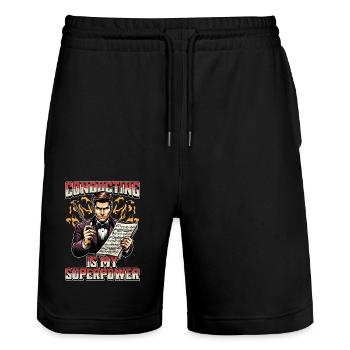 Music Director Conducting Is My Musical Instrument - Stanley/Stella Unisex Bio Joggingshorts Trainer  - Schwarz - Vorne - Nik (191cm) & Marisol (170cm)