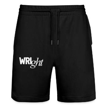 Nom de personne Wright - Short de jogging bio TRAINER Stanley/Stella unisexe - noir - Devant - Nik (191cm) & Marisol (170cm)