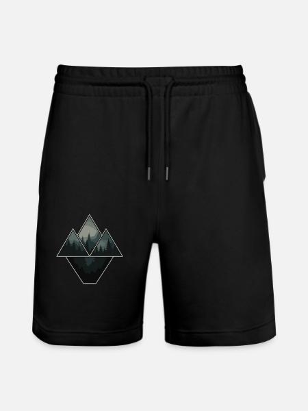 Forest Nature Lovers - Stanley/Stella Trainer Unisex Organic Jogging Shorts - black