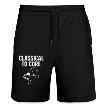 Classical Pianist Piano Life Music Recital - Stanley/Stella Trainer Unisex Organic Jogging Shorts - black - Front - Nik (191cm) & Marisol (170cm)
