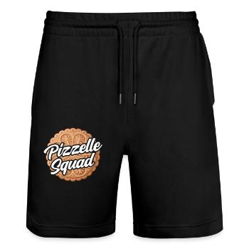 Pizzelle Waffle - Italian Waffles - Stanley/Stella Trainer Unisex Organic Jogging Shorts - black - Front - Nik (191cm) & Marisol (170cm)