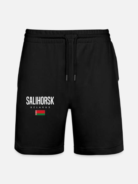 Salihorsk, Belarus, Belarus - Stanley/Stella Trainer Unisex Organic Jogging Shorts - black