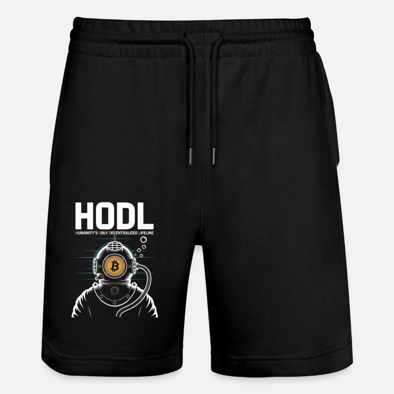 Le bitcoin - Short de jogging bio TRAINER Stanley/Stella unisexe - noir